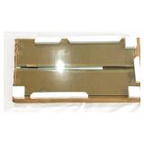 One quarter inch tempered glass panel, 42x22, new