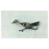 Sterling silver roadrunner pin Jalisco Mexico