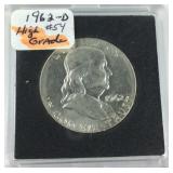 1962-D Franklin half dollar