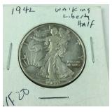 1942 walking liberty half dollar