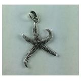 Sterling silver starfish pendant