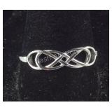 Size 10 Sterling silver infinity ring