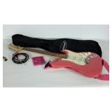 Baltimore electric guitar with case, cord, picks,