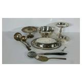 Silver plate serving pieces, 10 pieces