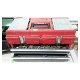Stack-On tool box, includes various tools,