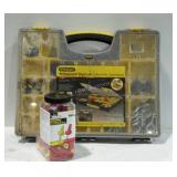 Parts bin organizer with assorted hardwsre and