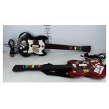 Two Guitar Hero gaming guitars