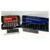 Group of assorted sockets. Includes impact and