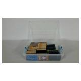 Sterilite container, 11" x 14", full of Yu-Gi-Oh