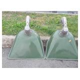 Pair of Outdoor Industrial type Light Fixtures,