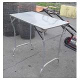 Folding stainless top 35" table