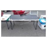 4ft Poly Folding Table, adjustable height, used