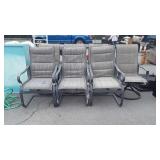 Set of 7 Outdoor Chairs, 3 Spring type, 4