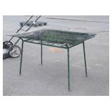 Wrought iron Outdoor Table base with 36x46" glass