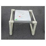 PVC Stand, marble slab on seat is removable