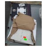 Two boxes of floor tiles, unmatched