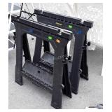 Pair of Stanley Poly Folding Saw Horses, like new