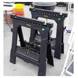 Pair of Stanley Poly Folding Saw Horses, like new