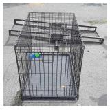 Top Paw Folding Double door pet crate, 36x22x25"