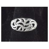 Size 6 Sterling diamond accent band ring