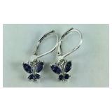 .65ct iolite butterfly drop Sterling and