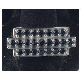 Size 10 Swarovski crystal platinum bond men