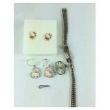 Two pairs of hello kitty Sterling earrings and