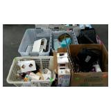 Skid lot: light bulbs, kitchen wares, hardware,