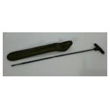 Gun barrel cleaning kit, olive drab case, 22"