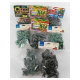 Plastic Army men, eight bags, all but one are