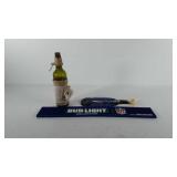 Barware, includes rubber bud light bar mat, wine