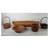 Group of baskets, long basket is 36" long