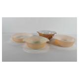 Fire king and pyrex bowls