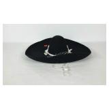 Felt sombrero with chin drawstring, 21"