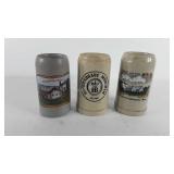 Three German steins, all are 1L, one signed on