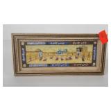 India style polo players painting, in heavily