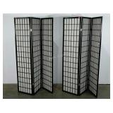 Two room divider screens, each panel is 17" x
