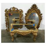 Group of ornate, lightweight plastic gold-tone