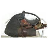 Victorian side saddle with slipper stirrup and