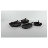 Cast iron kitchenwares, includes 7" skillet