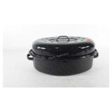 Cookware, enameled roasting pot with lid, 16.5"