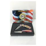 Donald Trump 2020 commemorative knife set
