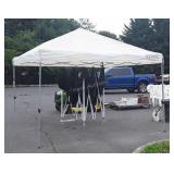 Two Pop-Up Canopies, white top on is okay, black