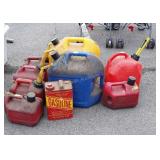 Gasoline/Fuel Containers lot, 9 total of various