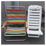 Two  Beach Chairs, one PVC made, need cleaned