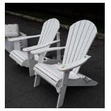 Pair of white painted Lawn Chairs, nice condition