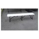 Lifetime Suitcase Folding Bench Seat. 12x72"