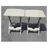 Two Folding poly Side Stands