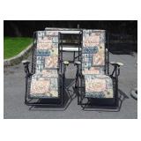 Pair of nice Gravity Recliner Outdoor Chairs
