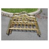 Two modern brass beds, head and footboard only,